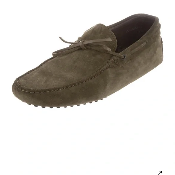 Tod’s Men\'s Olive Suede Loafers (UK 10) Tod main image 2